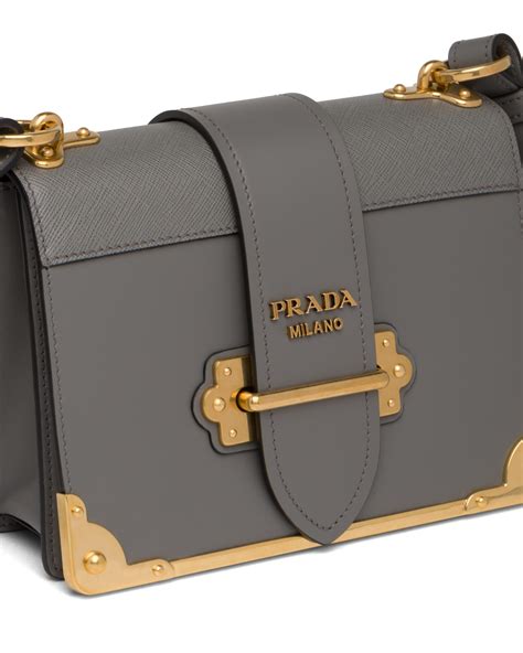 White Prada Cahier leather bag 